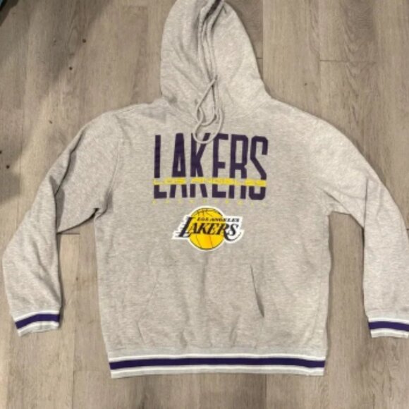 LA Lakers NBA Official Basketball Hoodie, Heather Grey, Size Large - Picture 1 of 5